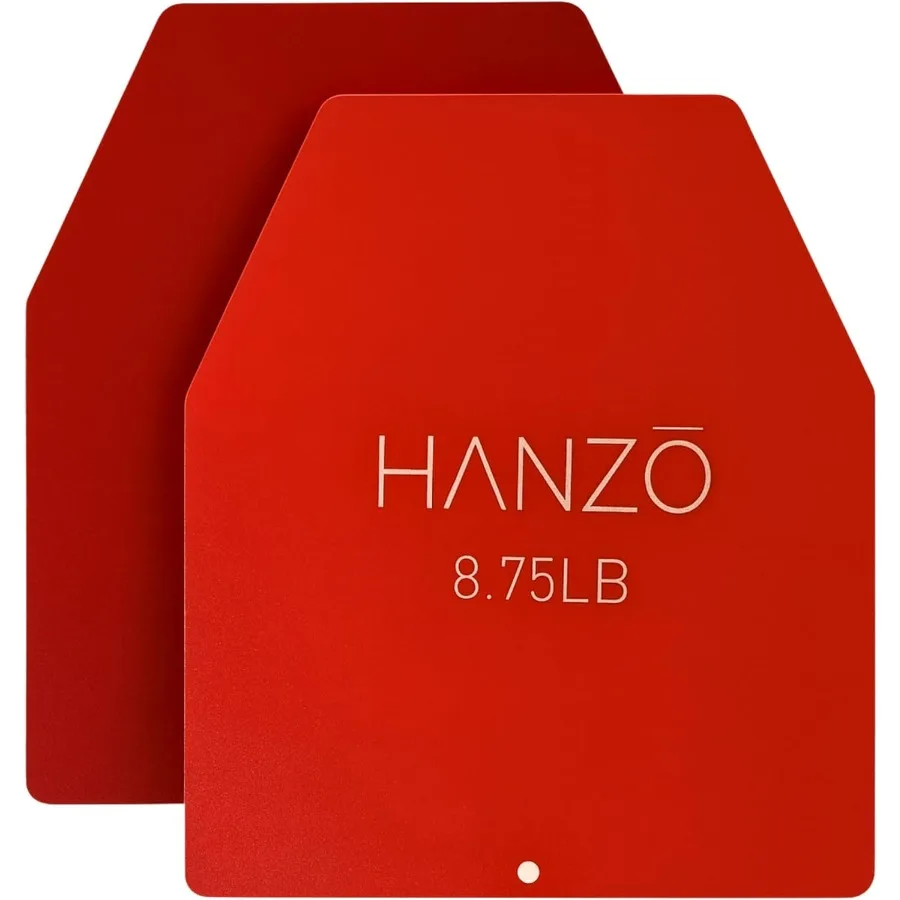 أطباق سترة مرجحة من HANZO بوزن 17.5 رطلًا و29 رطلًا أو 39.5 رطلًا، ألواح فولاذية مطلية بالمسحوق للسترات الموزحة، مقاومة متينة