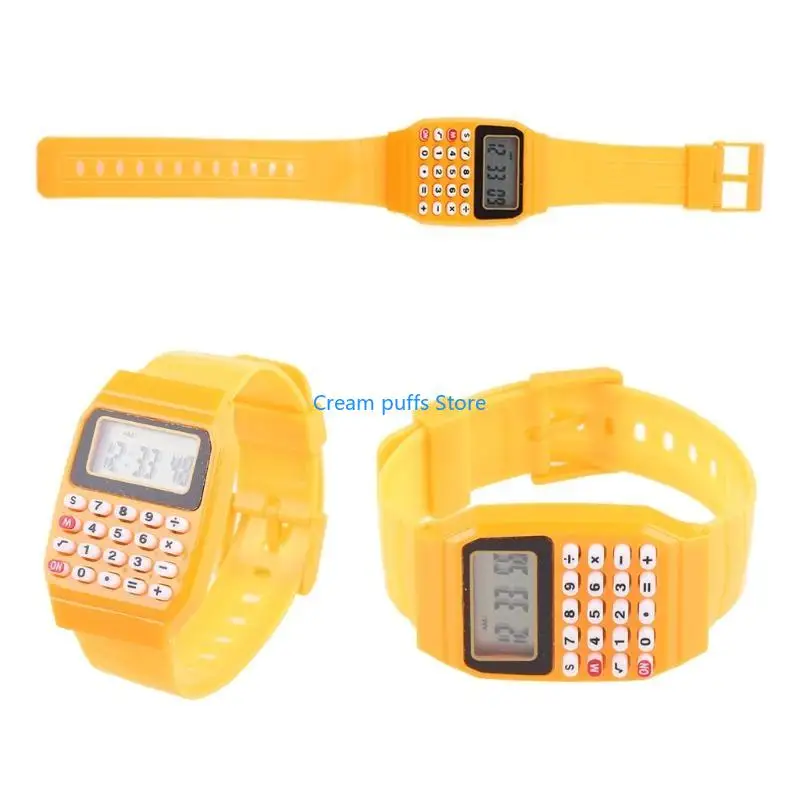 50LE Fashion Child Kid Silicone Date Multi-Purpose Electronic Calculator Wrist Watch