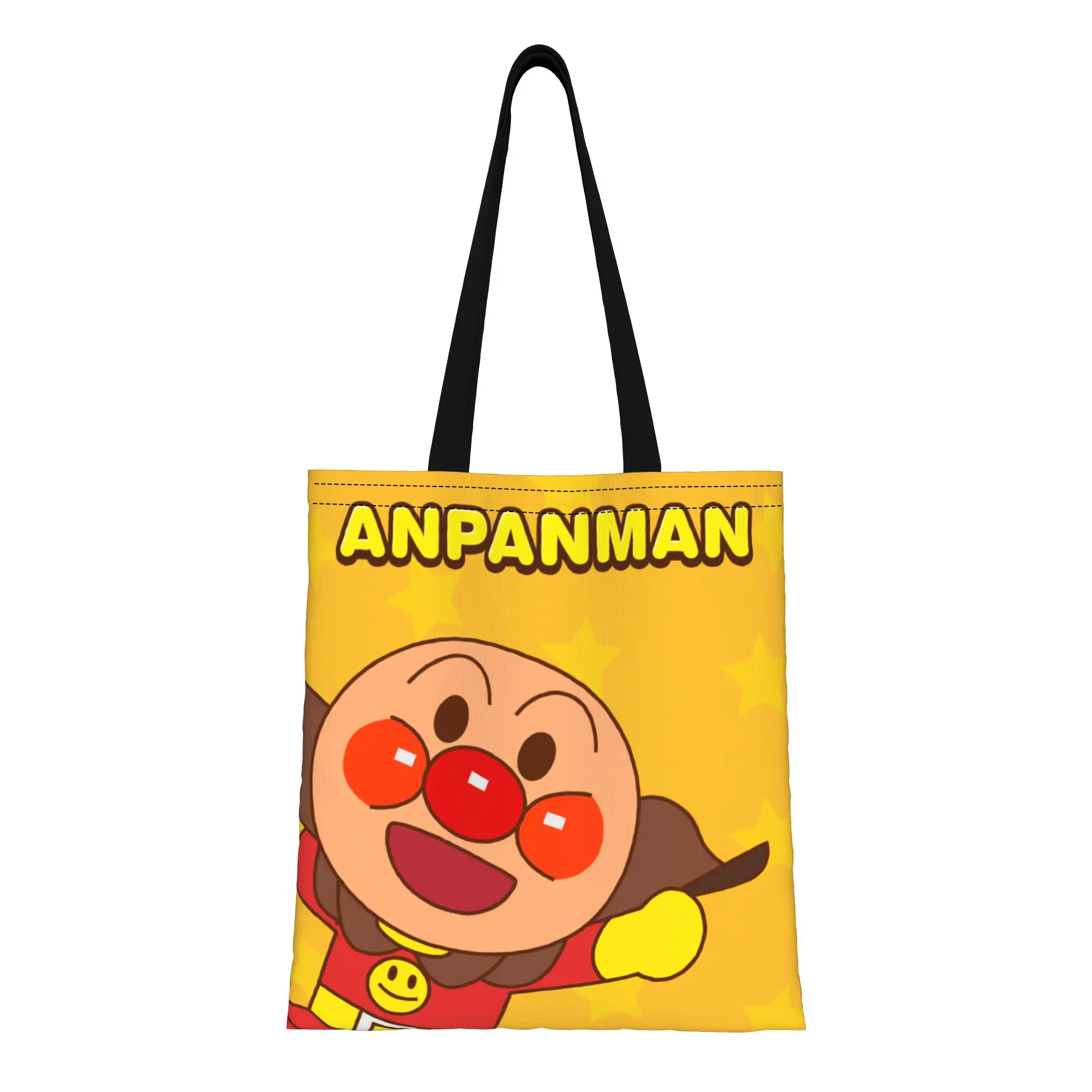 

Back to school season Cute (1) Anpanman Canvas Tote Bag Perfect for Shopping Women's Top-Handle Bags
