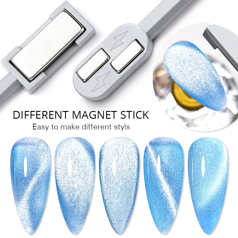1PC Dual-ended Cat Magnetic Stick 9D Effect Strong Plate For UV Gel Line Strip Multi-function Magnet Board Nail Art Tool