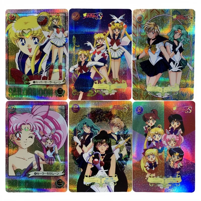 

9 шт./компл. Diy Tsukino Usagi JUMBO самодельная коллекционная карта мультфильм анимация Mizuno Ami марлевая преломляющая флэш-карта игрушка в подарок