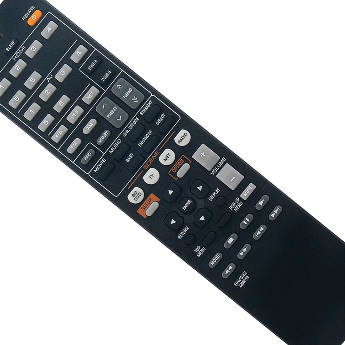 A23K-Remote Control Pengganti RAV522 untuk Yamaha AV Penerima RX-V477 RX-V577 RX-V477BL RX-V577BL RXV477 RXV577 RXV477BL