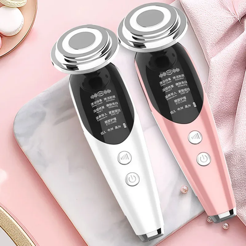 Appareil de Lifting du visage 7 en 1, EMS, microcourant, rajeunissement de la peau, LED, raffermissement du cou, masseur, appareil de soins de beauté du visage