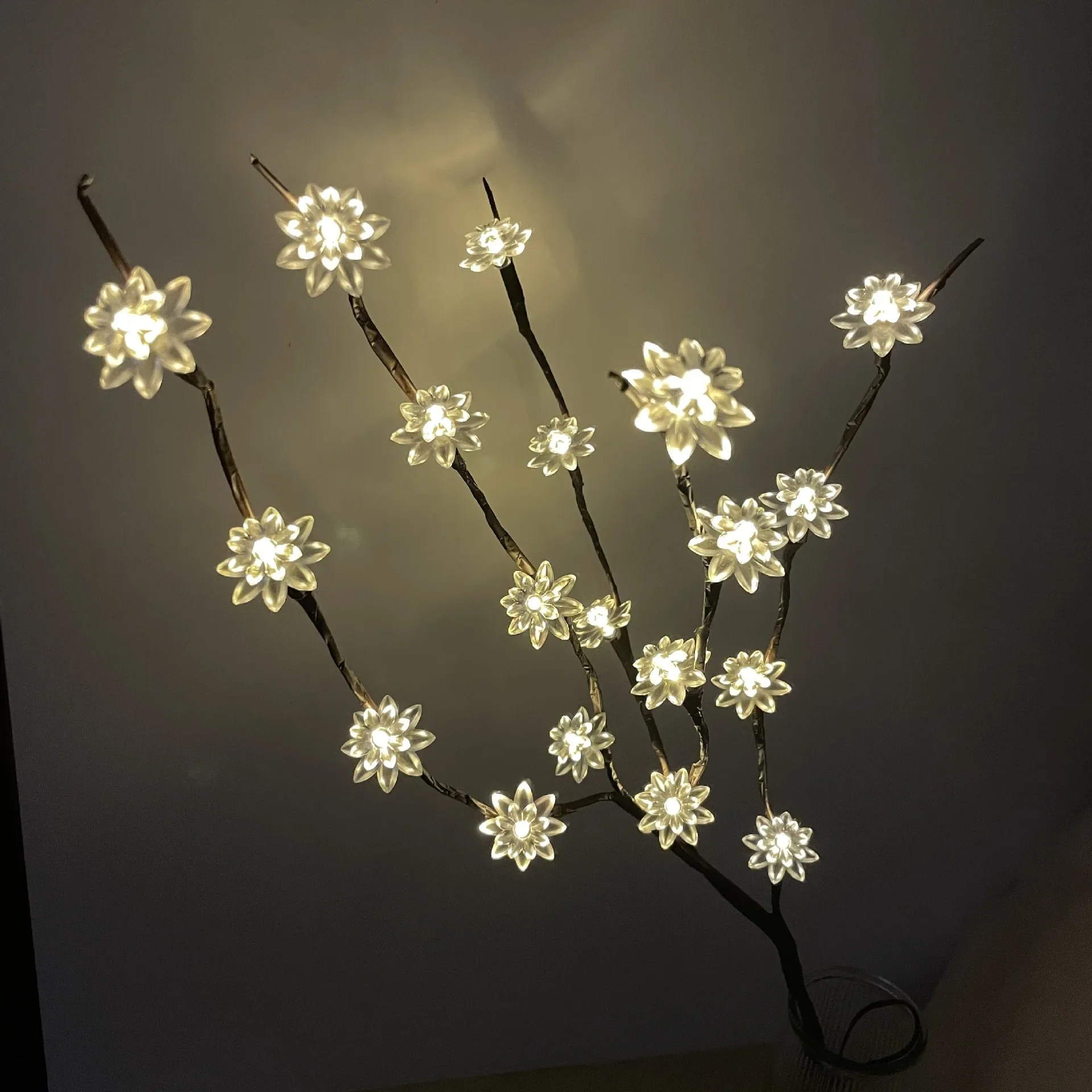 LED bedroom layout creative night light Qingba homestay decoration light string simulation branch LED color lights