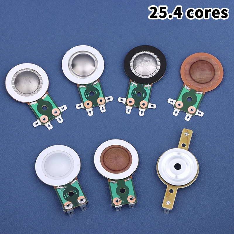 Bobine vocale pour tweeter de 25,4 mm, bobine de haut-parleur rond, remplacement de la bobine de treble, film en titane, diaphragme en aluminium plaqué cuivre