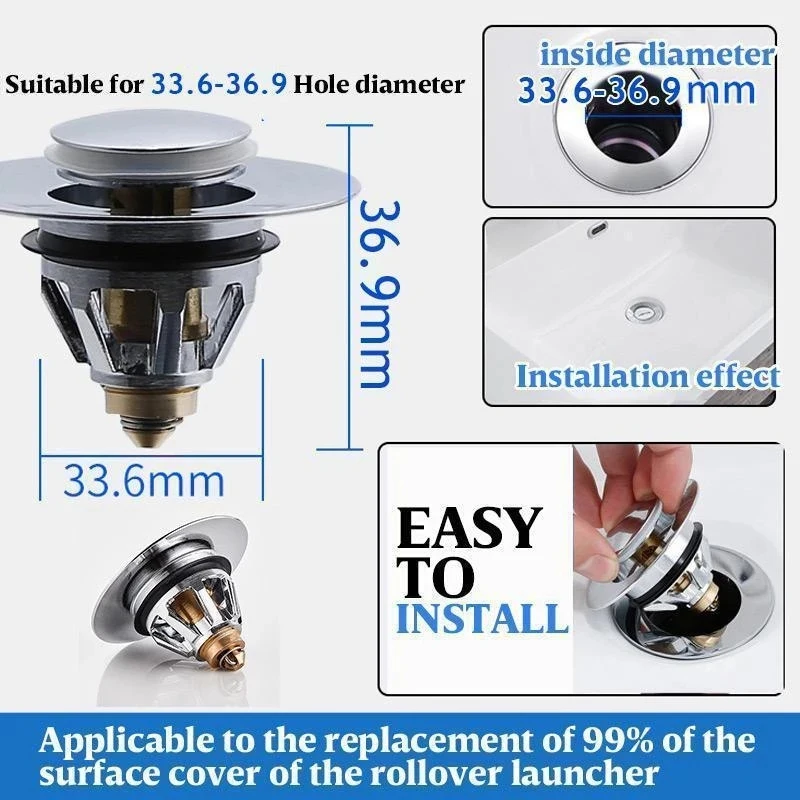Filtro de drenaje emergente Universal para lavabo, tapón para el pelo, filtro para fregadero de ducha, tapón colador, accesorios de cocina