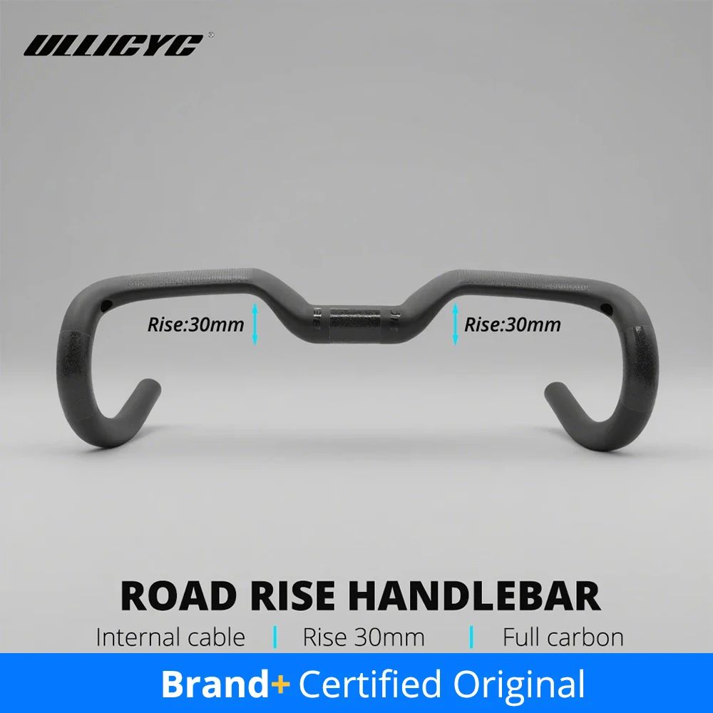 Ullicyc Hover Carbon Handlebar T1000 Full Carbon Rise Road Handlebar Rise 30mm Gravel Cockpit Internal Cable