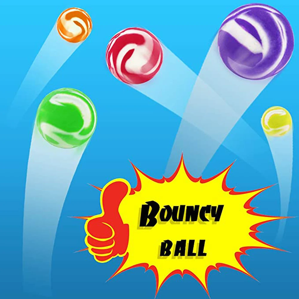 Funny Toy Sports Games Colorful for Child Elastic Mini Rubber Ball Swirl Bouncing Balls Bouncing Balls Jumping Balls