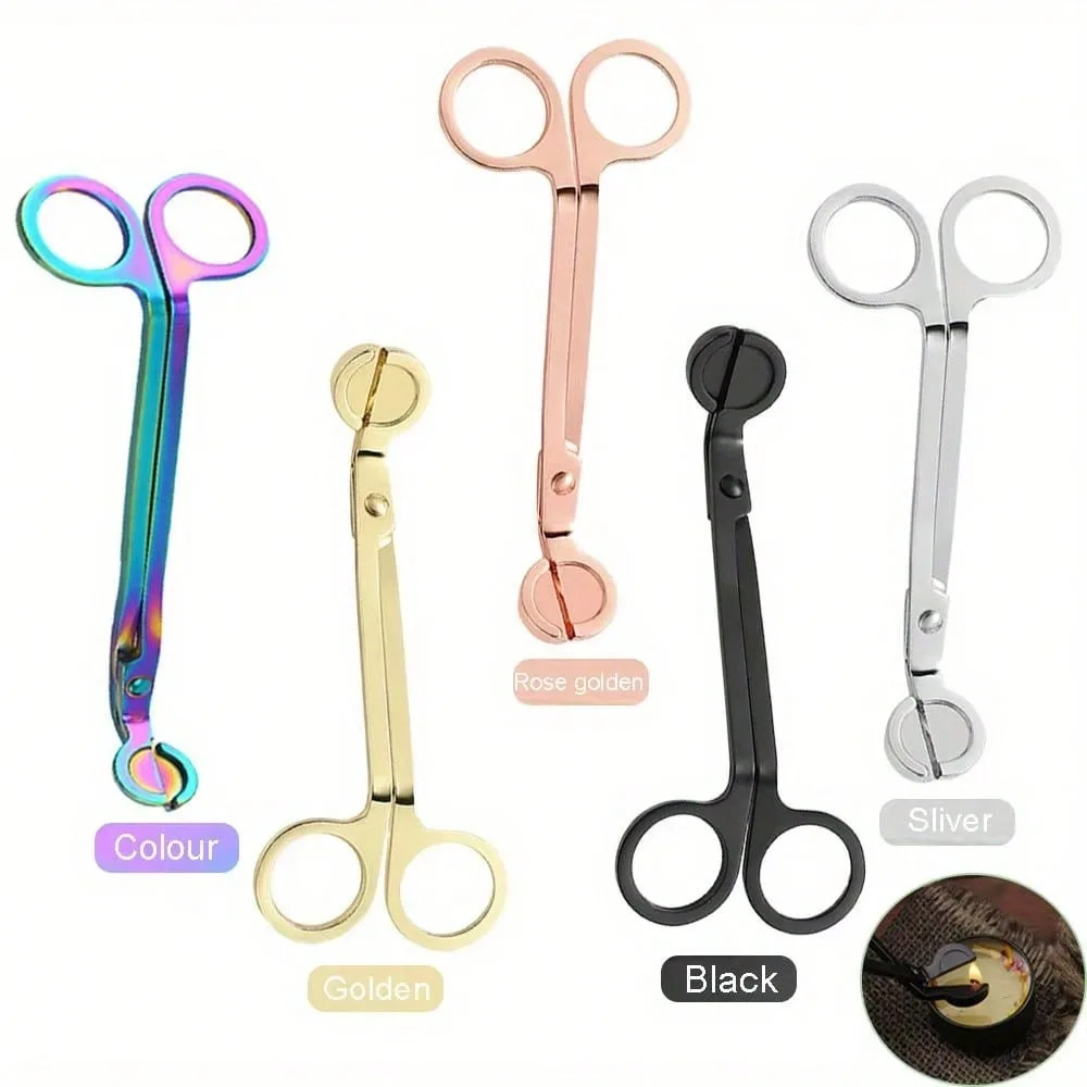 Stainless Steel Candle Wick Trimmer Scented Candle Wick Scissors Multi-Color Multi-functional DIY Candle Care Accessories