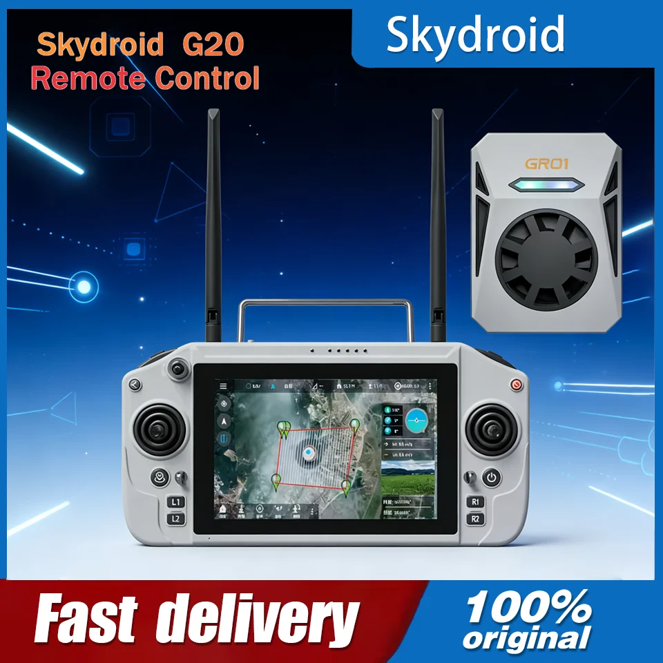

Пульт дистанционного управления Skydroid G20, процессор 6 нм, двухдиапазонный 2,4 ГГц/5,8 ГГц, 7-дюймовый HD-дисплей, передача изображения на 30 км