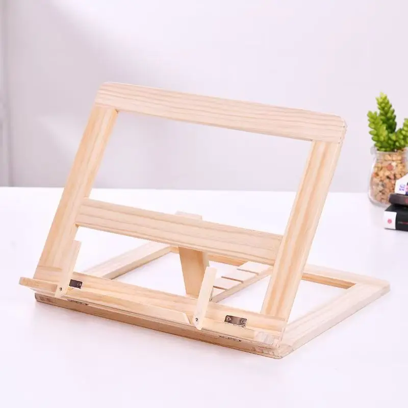 Wooden Frame Reading Bookshelf Bracket Book Reading Bookend Tablet PC Support Music Stand Wood Table Drawing Easel Stationery