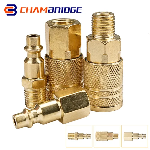 Adaptador de acoplamiento de ajuste de manguera de línea de aire NPT, herramienta de conector de compresor de acero de endurecimiento, acoplador rápido, 1/4 "", 2 piezas, 4 piezas, 8 piezas