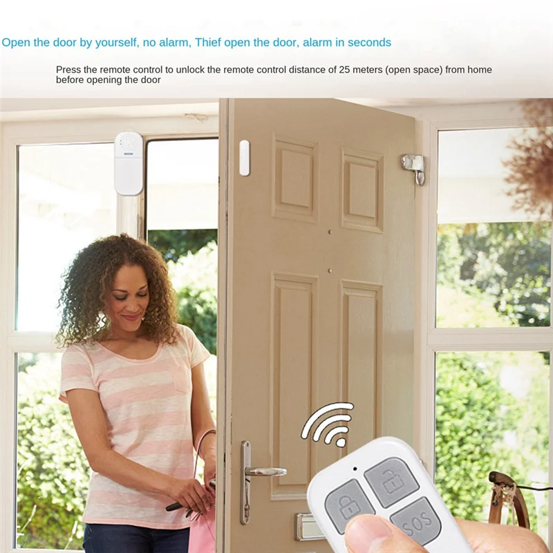 Tuya 무선 스마트 문짝 창문 센서 시스템, 리모컨 작동, 가정 문짝 창문용 도난 경보, 130Db