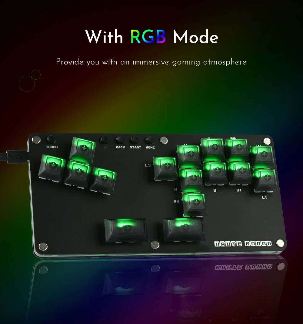 Haute42 Fightstick Hitbox Leverless Controller Mini Stickless Arcade Stick For PC /Ps3/ Ps4 /Switch Arcade Hitbox Controller