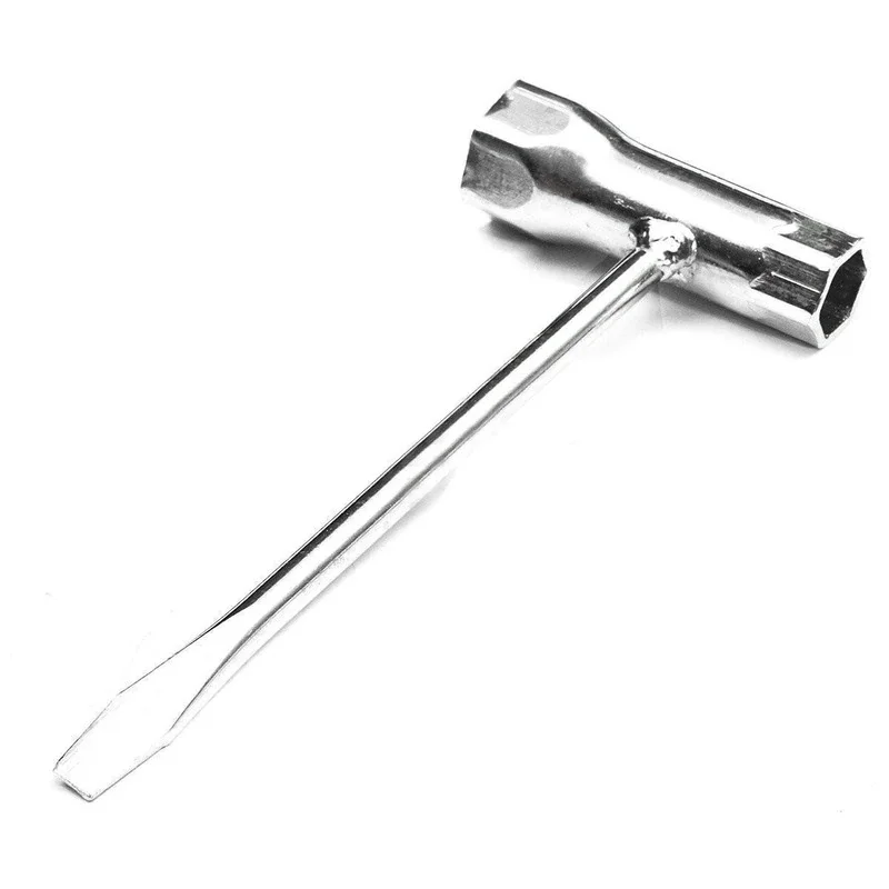 Spark Plug Wrench with Slotted Screwdriver Head 13 -19mm Stainless Steel Chainsaw Trimmer Hand Tools