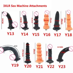 2023 New Traditional Sex Machine Attachment 3XLR Dildos Suction Cup Anal Plug Love Machine Extension Rod Accessories  For Women