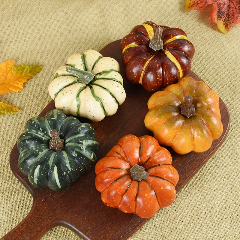 Artificial Pumpkin Fake Simulation Vegetable Thanksgiving Decoration Halloween Party Props DIY Crafts for Home Farmhouse Harvest