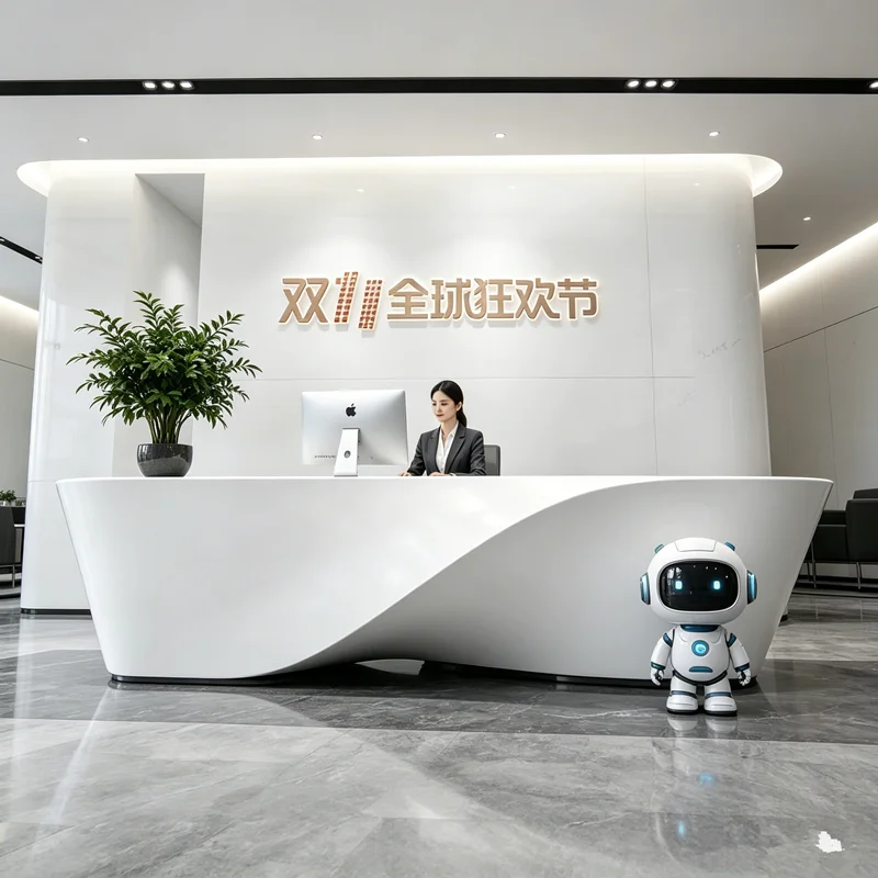 %*y  Shape MDF Piano Paint Reception Desk Modern High Gloss Front Counter Bespoke Hotel Office Salon Factory Design OEM Store