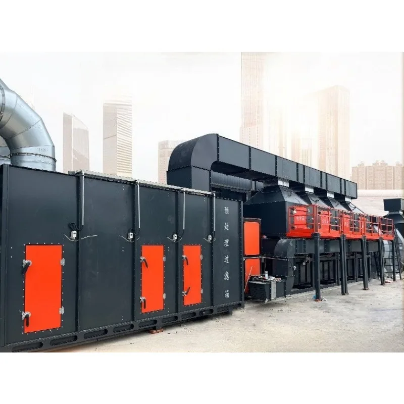 Dispositivo de adsorção de carbono ativado, incinerador regenerativo rco, máquina de combustão catalítica integrada