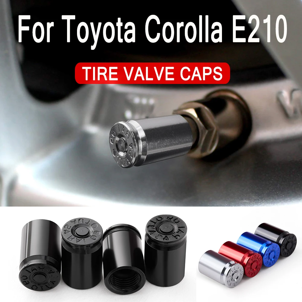 4PCS For Toyota Corolla E210 2019~2026 2020 2022 2023 Accessories Car Wheel Tire Valve Caps Tyre Stem Covers Airdust Waterproof