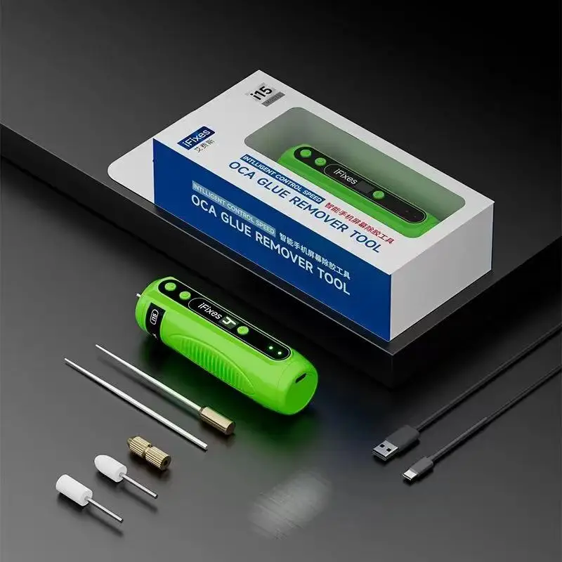 IFixes I15 Electric OCA Glue Remover Kit Rechargeable Engraving Grinder Pen for Mobile Phone IC Chip Grinding Glue Removal Repai