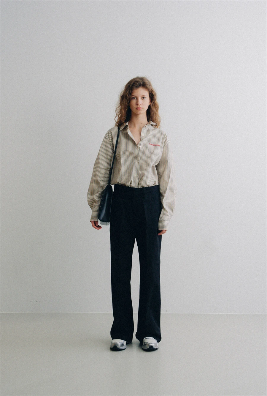 

Smooth Casual Embroidered Loose Stripe irt PREON New Sle Women's Premium Cotton Long Sve Button up Classic Commute Sle