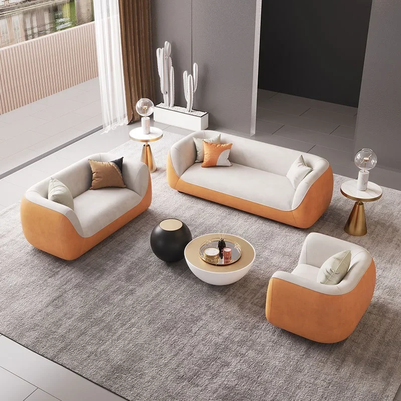 Leave-in Technology Cloth Sofa Modern Simple Living Room Combination Fashion Personality Creative Leisure Area Office