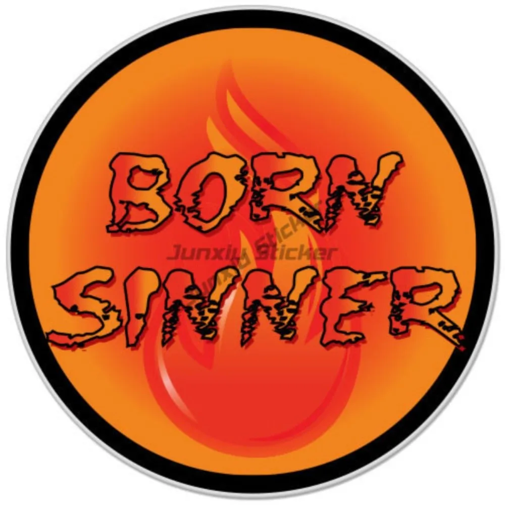 

Born Sinner Funny Car Bumper Sticker Decal Car Decoration Guitar Accessories Camper Decals Custom Suv Outdoor Sticke