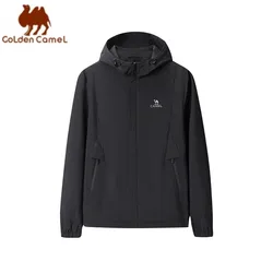 GOLDEN CAMEL Men's Fleece Jackets Casual Tops Windbreaker 2023 Autumn New Thin Lightweight Hooded Jacket for Men Winter Coats