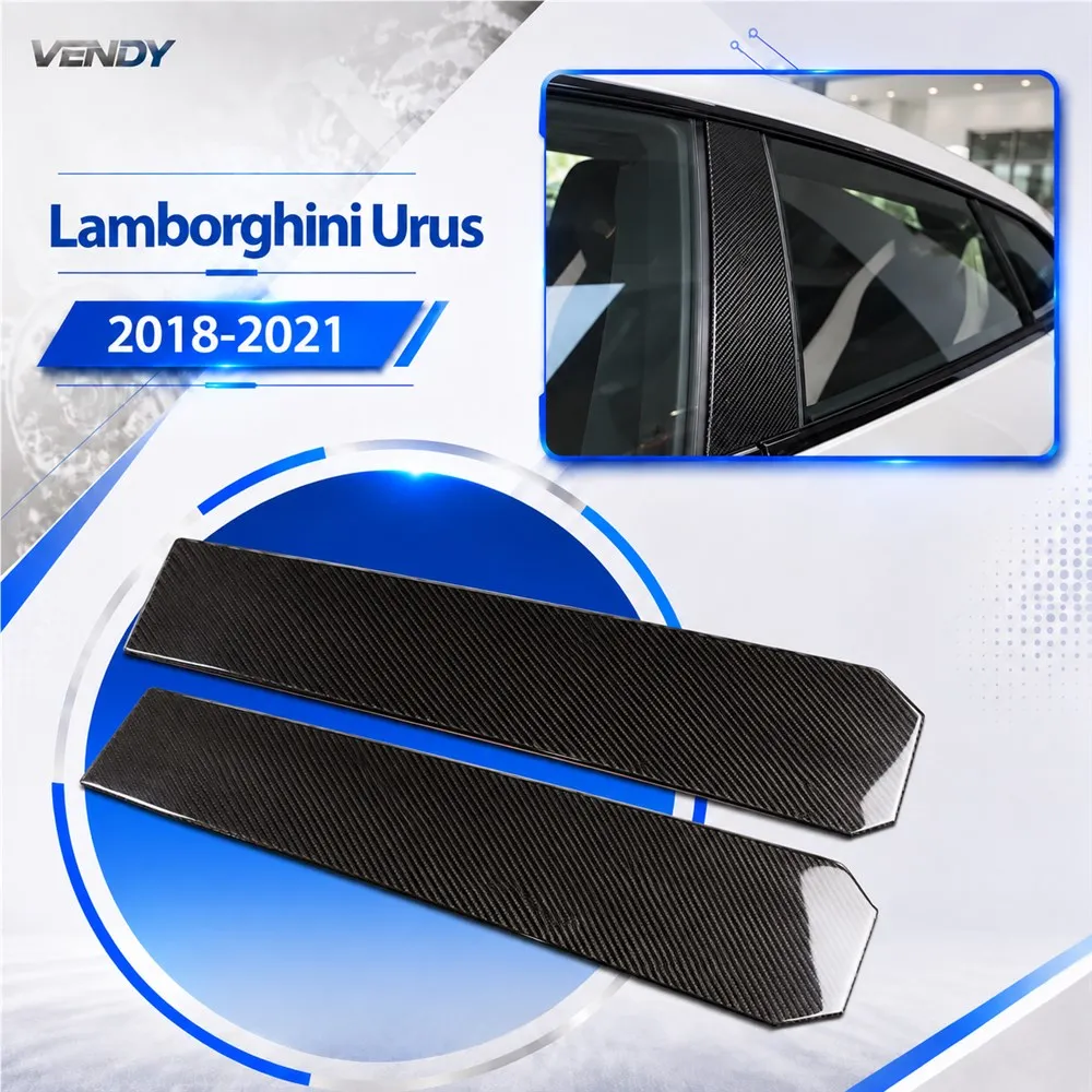 Real Carbon Fiber For Lamborghini Urus 2018-2021 Window B-Pillar Panel Cover Trim Modified Parts Accessories