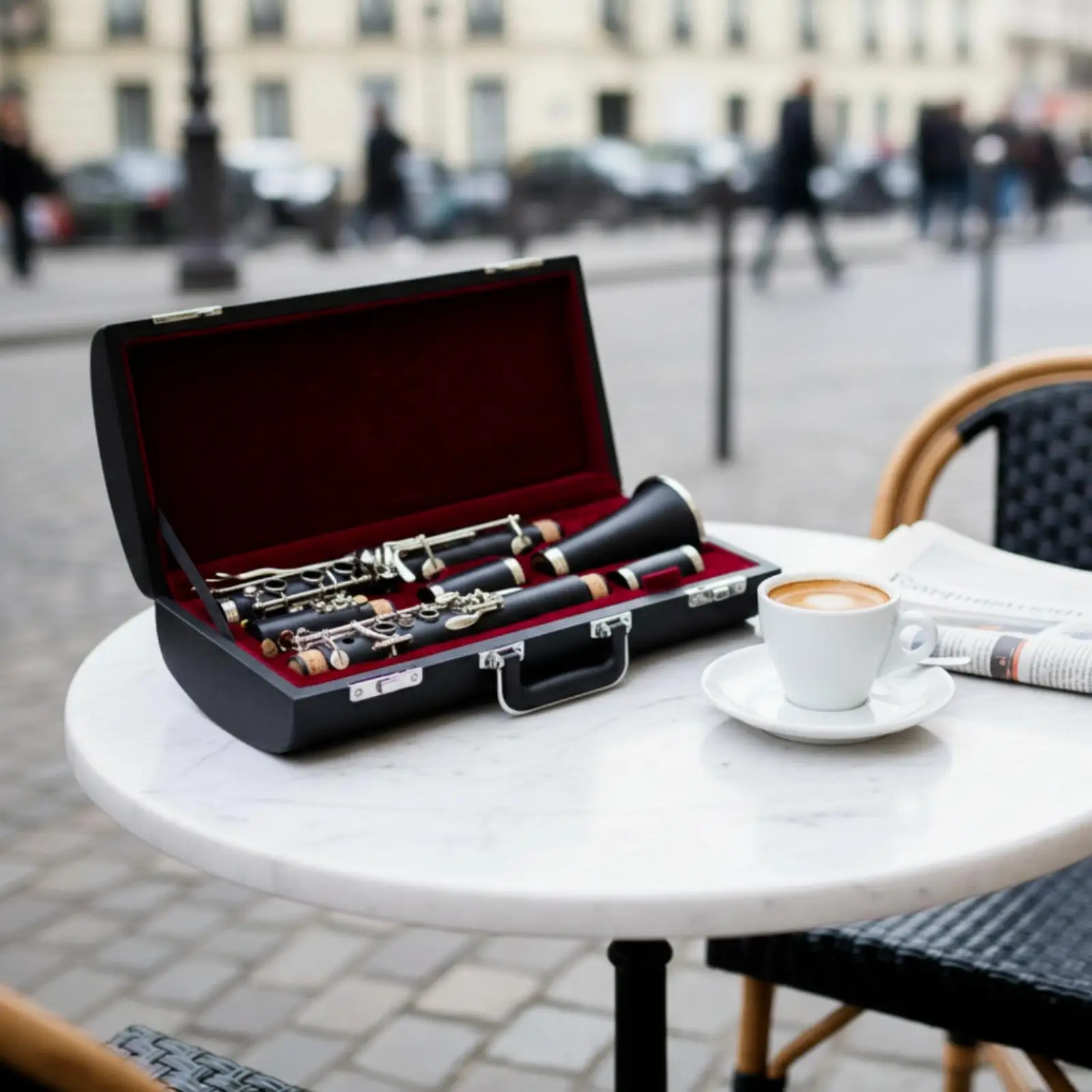 Clarinet Storage Case Lightweight Firm Shell Secure Compartments Dust Proof Clarinet Transport Case for Daily Use
