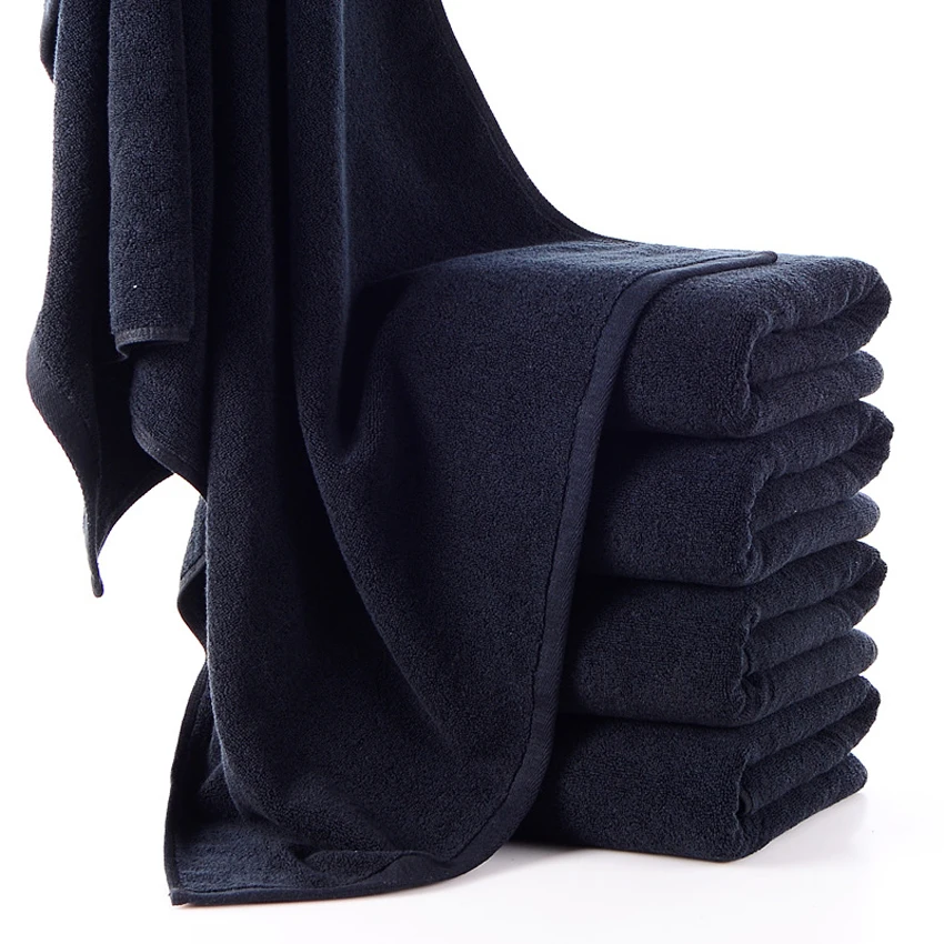 Black Bath Towel Thick Large Soft Cotton Face Hand Shower Towels for Adults Kids Home Bathroom Spa Toalla 34*74cm/70*140cm