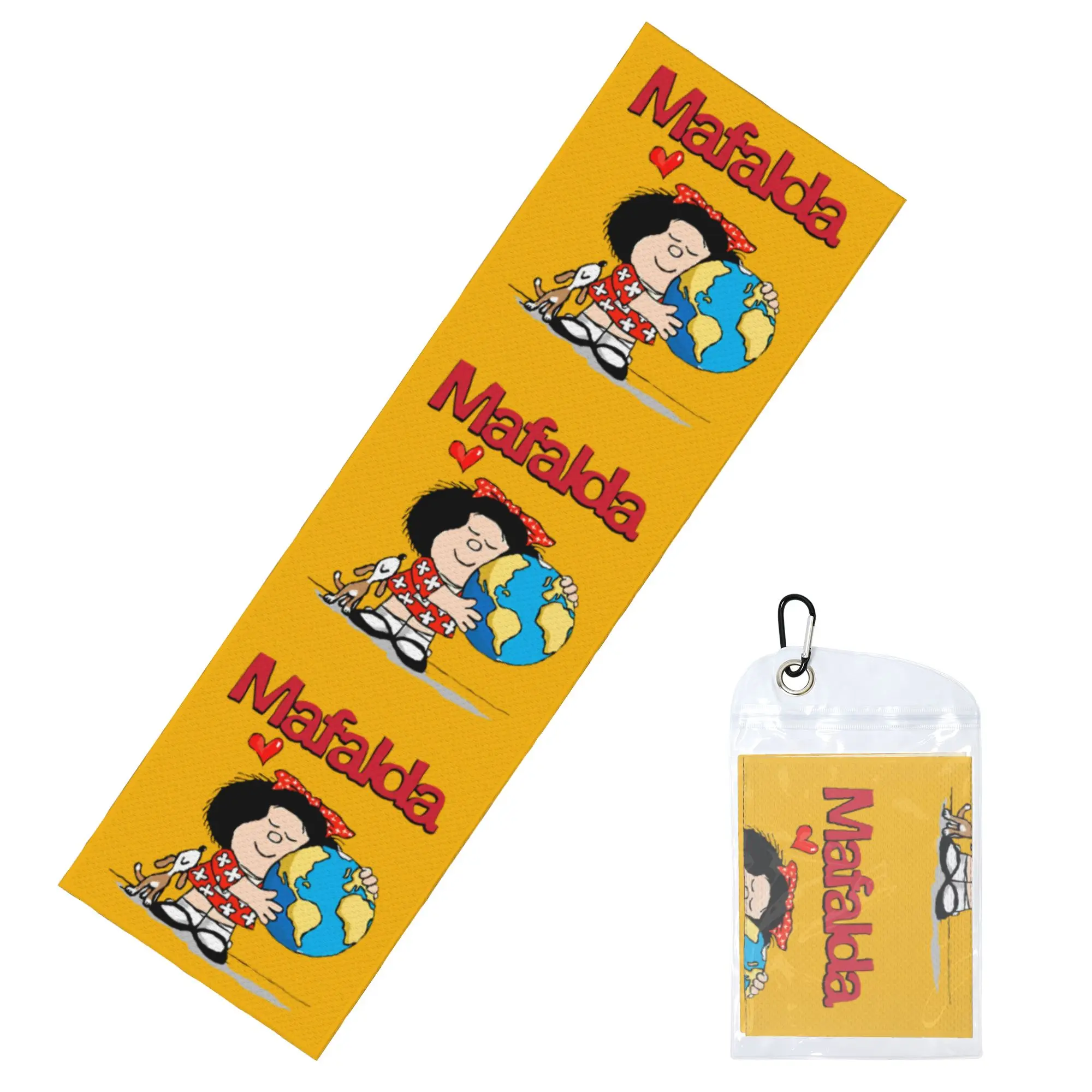 Mafalda World and Her Puppy Cold Exercise Towel  Quino Comic Cartoon Super Soft Breathable Instant Cooling Towel Yoga Towels
