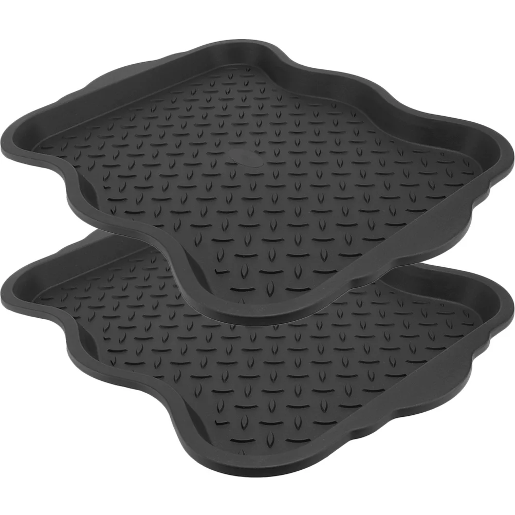 

2pcs Shoe Trays Plastic Boot Tray Mat Entryway Multi-Function Storage Plate For Indoor Outdoor Use Mud Floor Protector Car Trunk