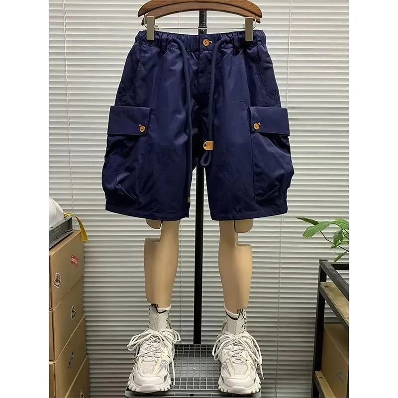 

Летние мужские шорты-карго больших размеров (до 136 кг) в гонконгском стиле, новые функциональные уличные брюки для активного отдыха, утягивающие, модель M