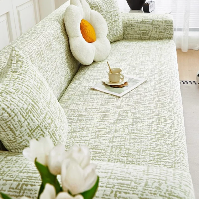 High-Quality Anti Cat Scratch Sofa Cover Luxury All Inclusive Interlaced Corner Couch Cover 1/2 Seater Anti-Scratch Dust Cover