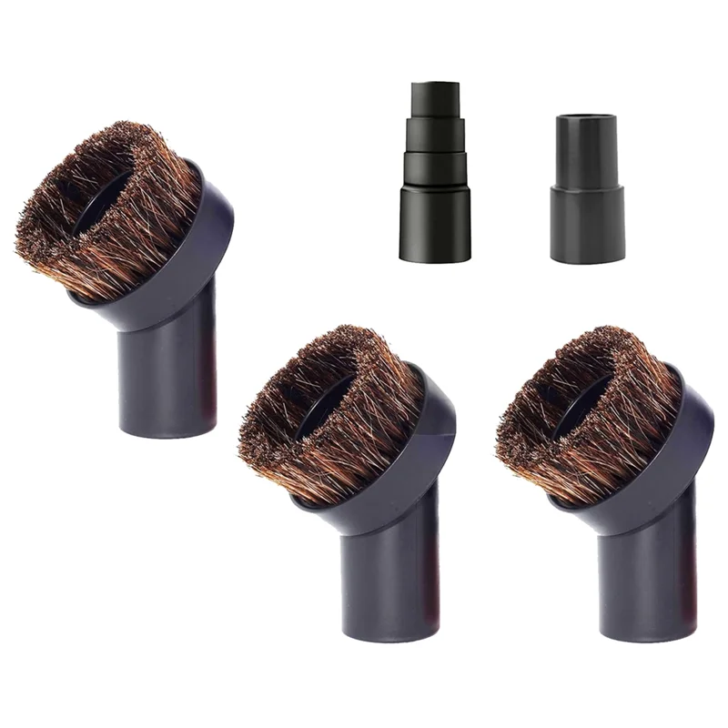 

Round Horsehair Vacuum Dust Brush Attachment Compatible with Most Vacuum Cleaners with 1 1/4 Inch or 1 3/8 Inch Hose