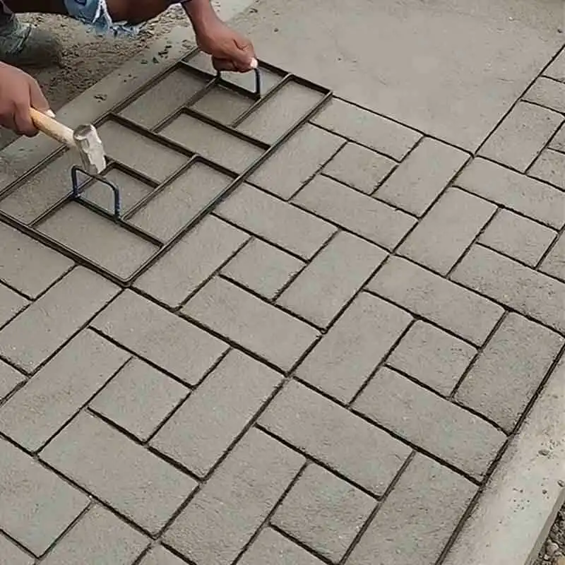 Concrete Stamped Mold for Garden Courtyards Anti-Slip Pavement Construction Steel Material