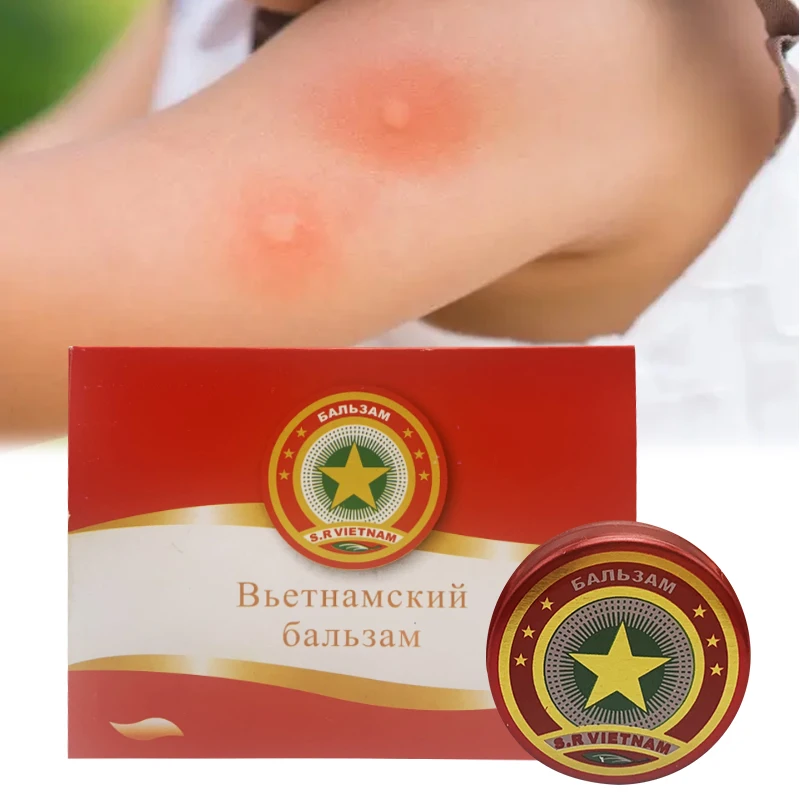 2PCS Vietnam Gold Tower Star Tiger Balm Cream Natural Herbs Itching Mosquito Repellent Menthol Treatment Headache Dizziness