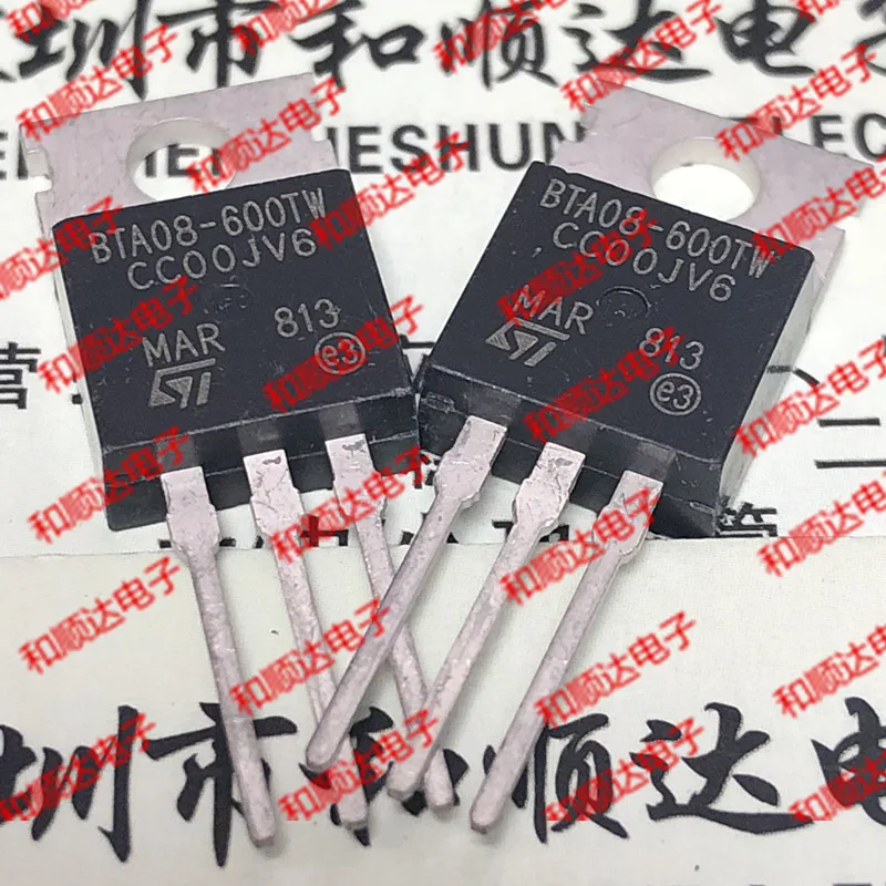 Original New / 5pcs / BTA08-600TW  TO-220 600V 8A
