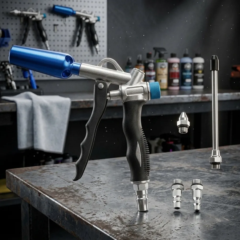 High Strength Alloy Blow Cleaner with Ergonomic Soft Grip Handle and Extended Switch for Comfortable Operation