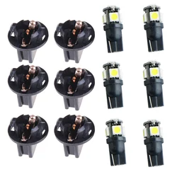 6Pcs T10-V2 Twist Lock Plug and Play Bulb Holder Sockets T10 LED&Halogen Lamp W5W 168 192 194 Twist Lock Wedge Bases Lamp Dash