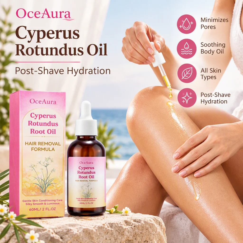 Cyperus Rotundus Hair Removal Oil 60ml Post Shave Body Care Moisturizing Soothing Minimizes Pores Smooth Skin For Women Men