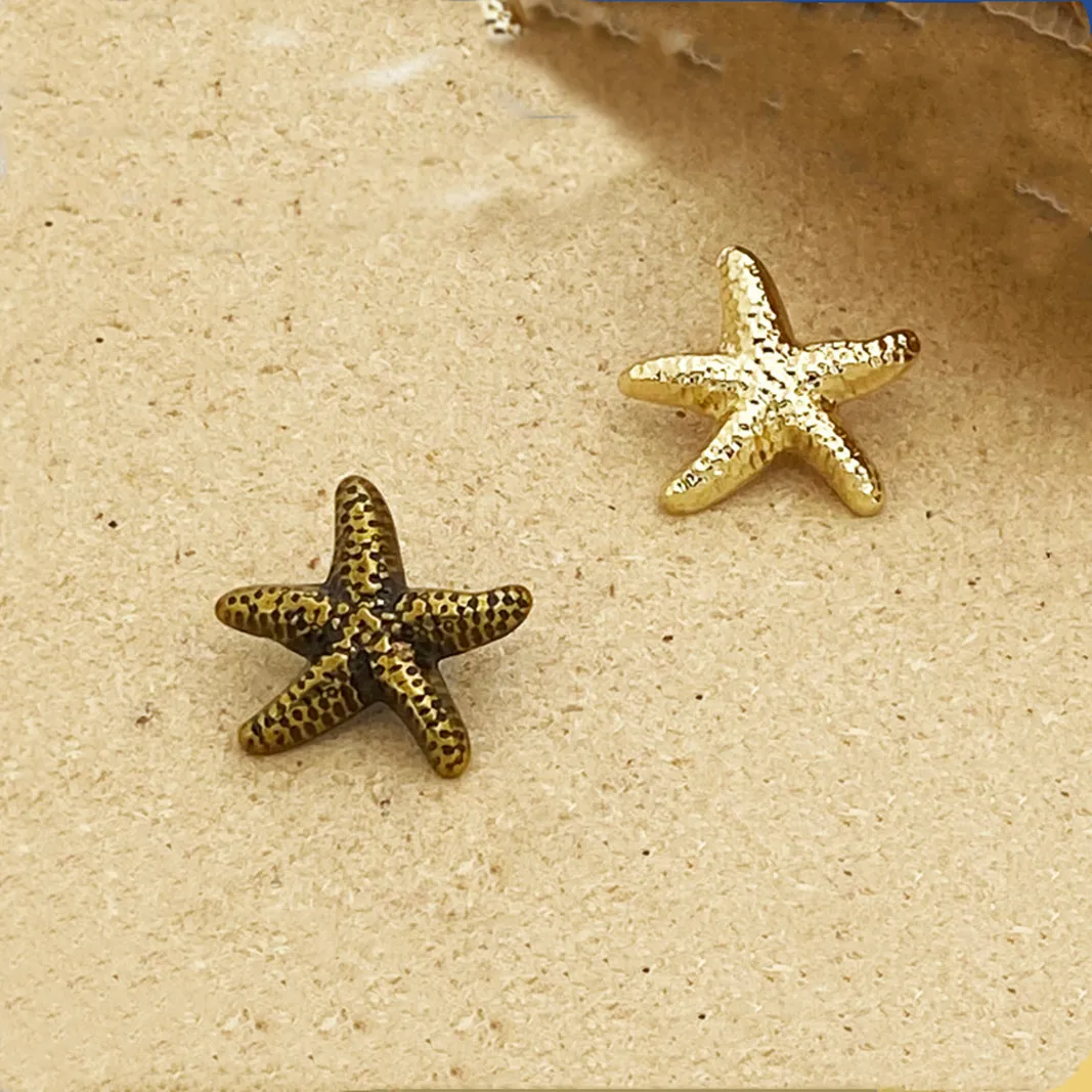 10pcs Of Star-shaped Metal Hand-stitched Button Five-pointed Star Buttons DIY Overcoat Jacket Sewing Buttons