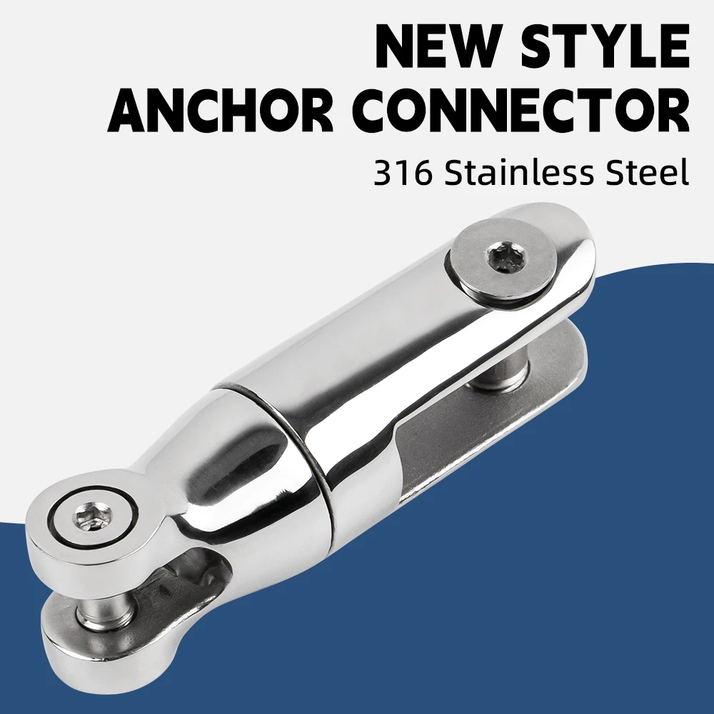 

New 316 Stainless Steel Anchor Swivel Connector Suitable For 6-8mm Chain Mooring For Boat Marine Ship Hardware Heavy Duty