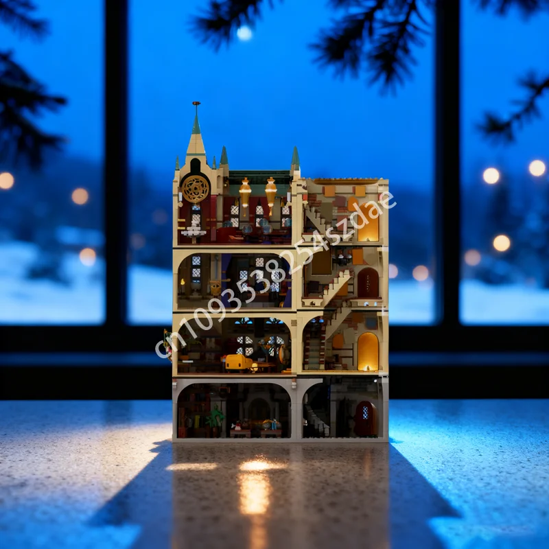 

809 шт. MOC «Большая лестница 1 2 Гарри», модель строительных блоков, строительство, сделай сам, рождественский подарок, образовательная игрушка, кирпич для детей