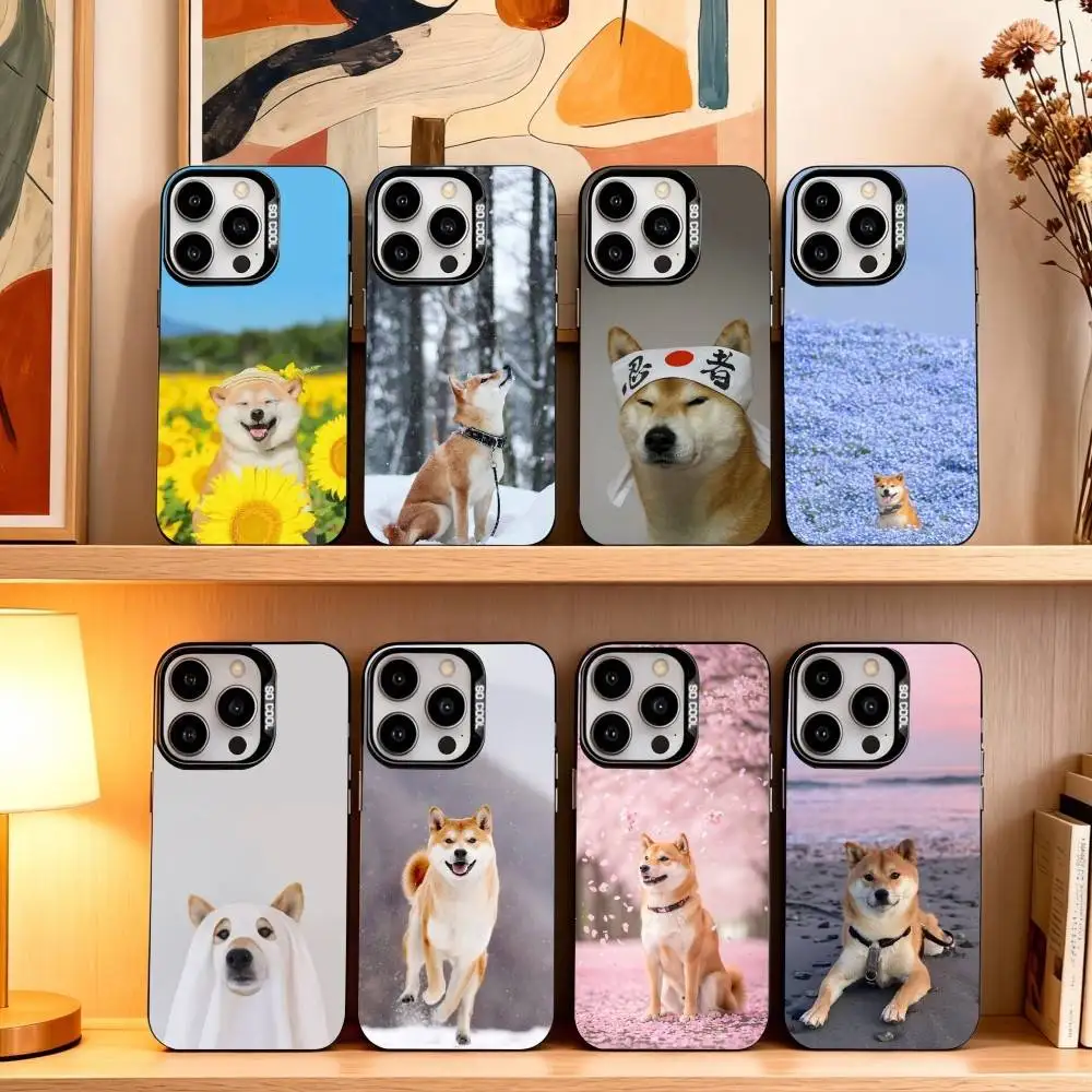 

Cute S-Shiba Inu Phone Case For iPhone17,16,15,14,13,12,11 Plus,Pro Max Black Candy silver phone case