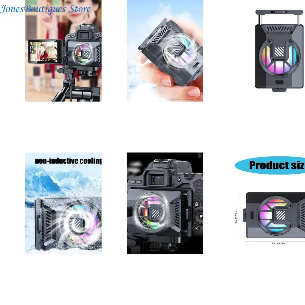 Camera Cooling Fan Spring Telescopic Mounting Adjustable Semiconductor Fan W8KE