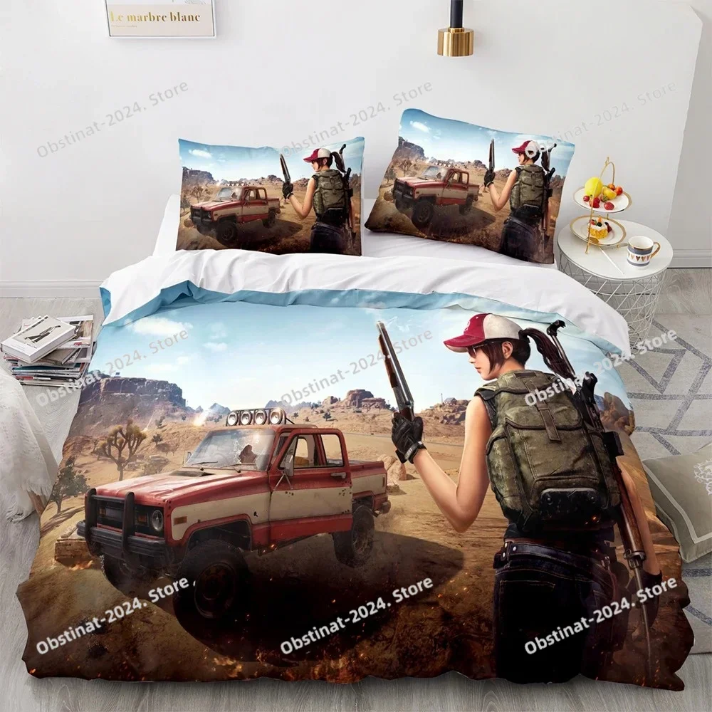 

PUBG Bedding Set Single Twin Full Queen King Size Game PUBG Bed Set Aldult Kid Bedroom Duvetcover Sets 3D Print Menwomen