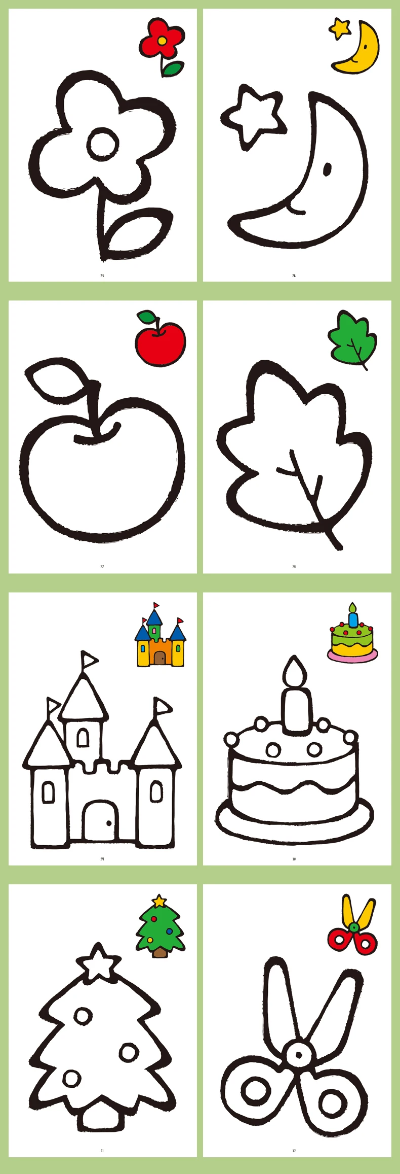 32 Seiten lustiger Zeichnungen, Malbuch für Kinder, 32 Muster, Tierfrucht, Transport, Meerestier-Thema, Aufklärungsbuch – Detail 5